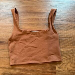 Aritzia Babaton cropped copper top